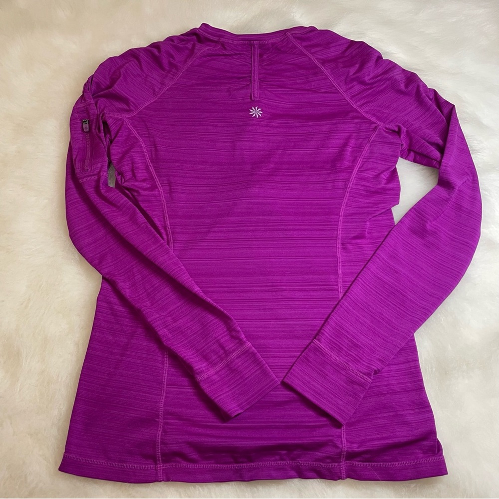 Athleta Purple Half-Zip Pullover Jacket Size Small - image 4